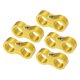 thumbnail image 1 of Unique Bargains 5 Piezas AN8 Abrazaderas separadoras de Manguera Conector de línea de Combustible para Reemplazo de Manguera de Combustible de Aceite Tono Dorado, 1 of 1