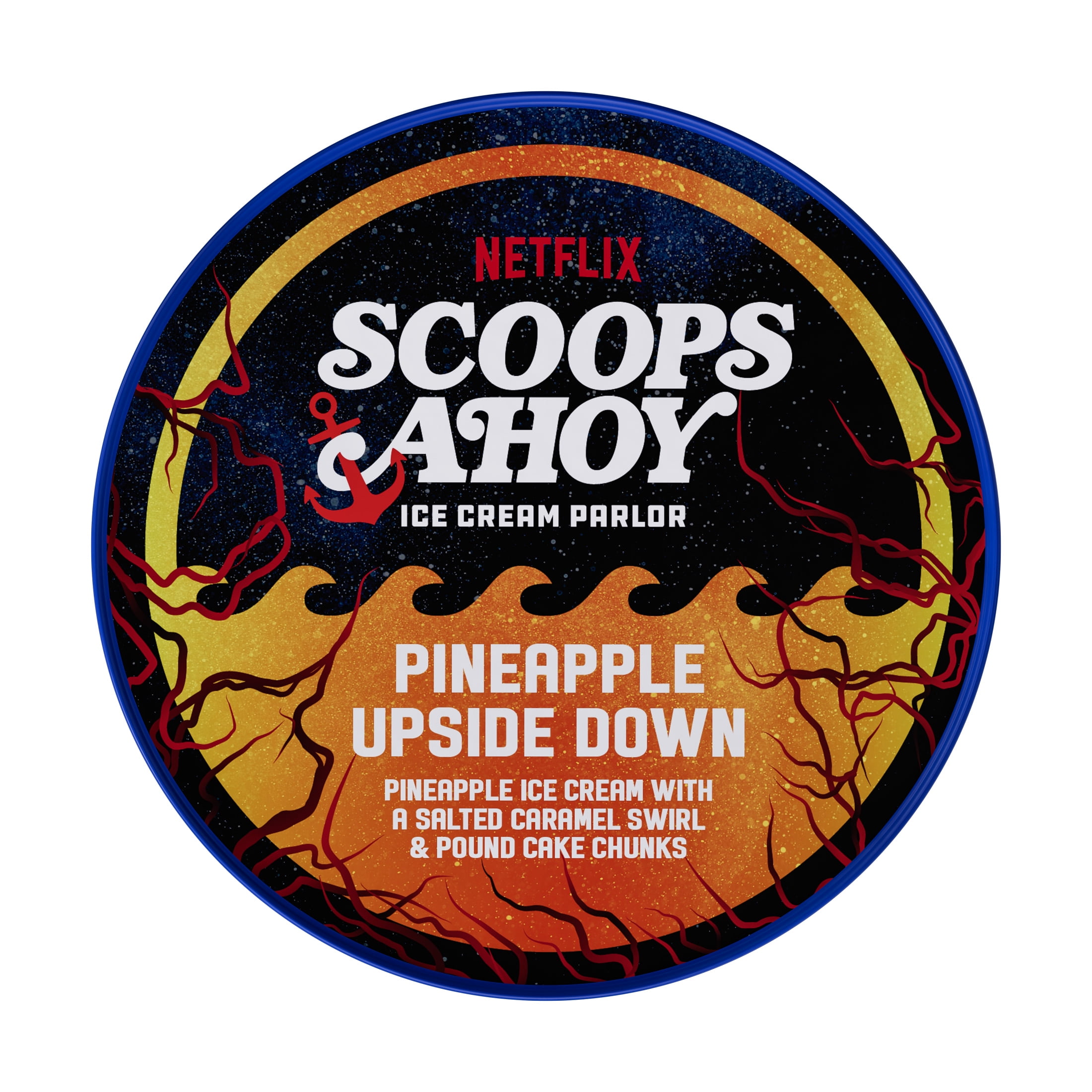 Scoops Ahoy Pineapple Upside Down Ice Cream, 14 fl oz Stranger Things Netflix
