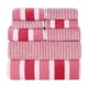 thumbnail image 2 of Juego de 8 Toallas de Terciopelo de Rayas Anchas, Toallitas de Baño Absorbentes, Juego de Toallitas para Adultos, 2 of 7