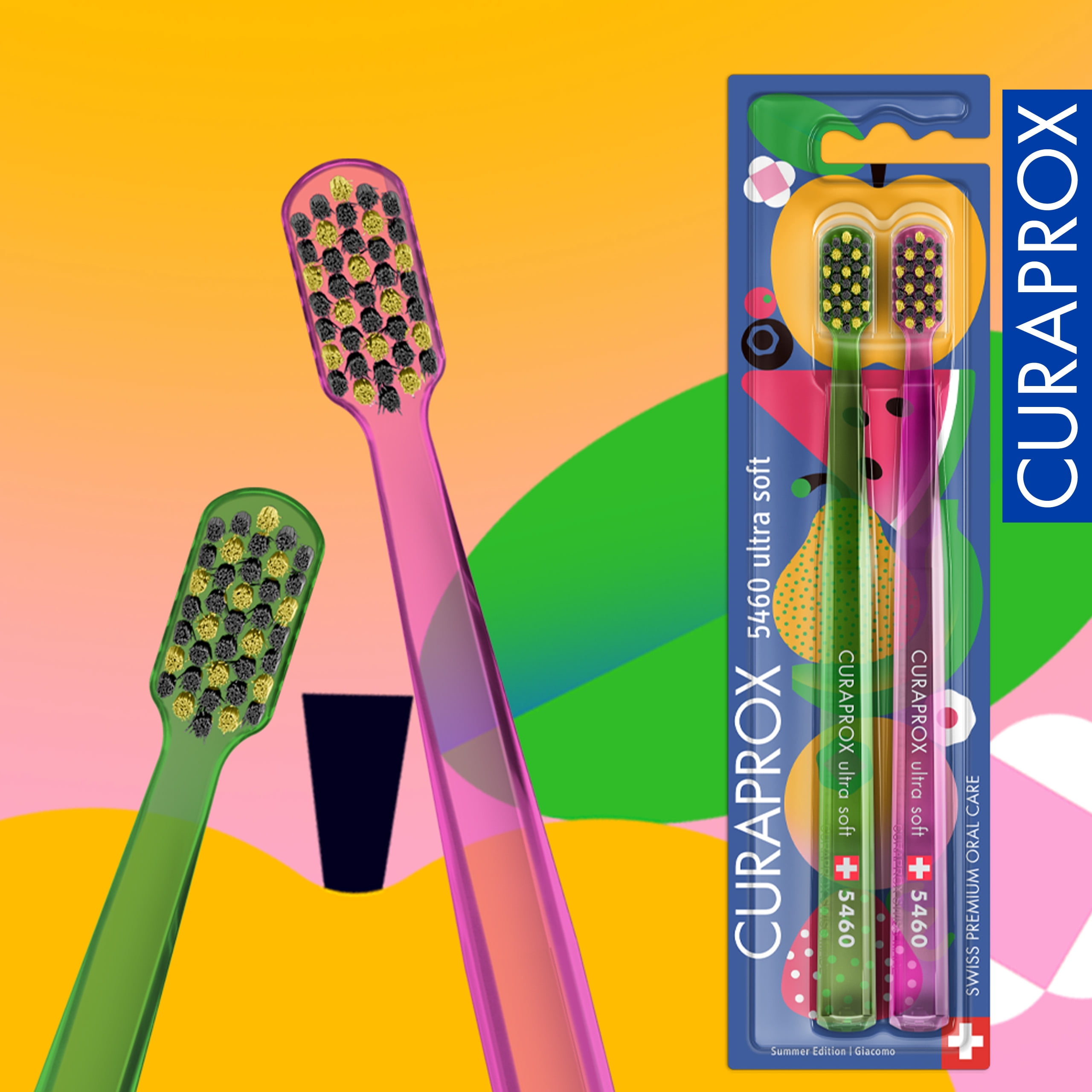 CS 5460 Summer Edition 2025, 2 pcs, Ultra Soft & Gentle Toothbrush