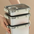thumbnail image 4 of Reusable Lunch Box, 304 Stainless Steel Leakproof Bento Box, Refrigerator Friendly, Food Storage Container for Fruits, Vegetables, Meats, 4 of 8
