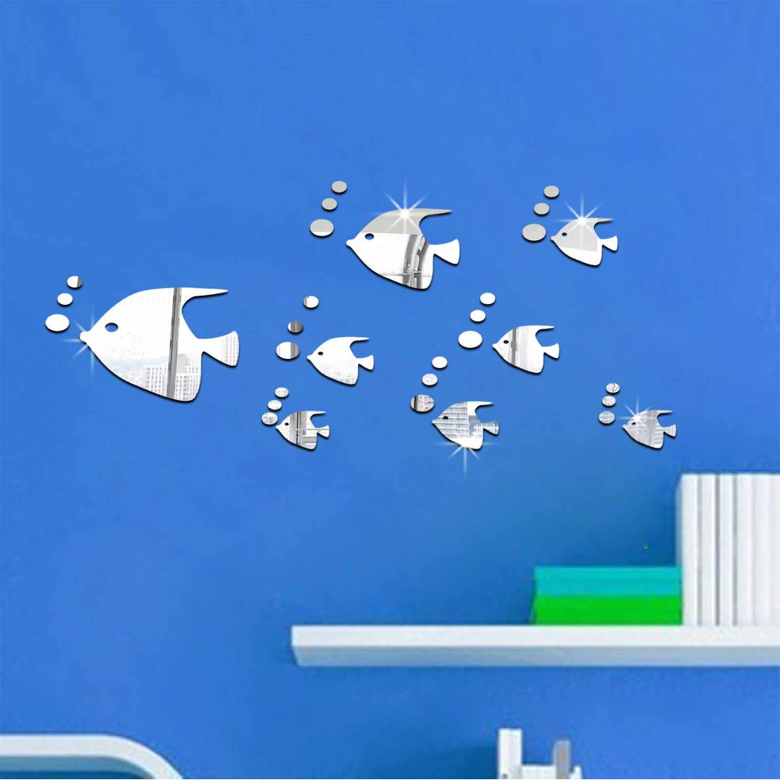Amousa Bubble Fish Wall Stickers Ocean Fish Mirror Stickers Acrylic amousa-bubble-fish-wall-stickers-ocean-fish-mirror-stickers-acrylic