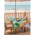 thumbnail image 3 of Rectangle Outdoor Tablecloth With Umbrella Hole And Zipper– St. Patrick's Day Waterproof Patio Table Cover for Party, Picnic, Backyard, 52"x70" , Leprechauns Green Clovers Hat Rainbow, 3 of 8