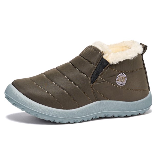 Botas Sin Cordones Nieve Zapatos Invierno Mujeres Hombres Impermeable Antideslizante para Exteriores