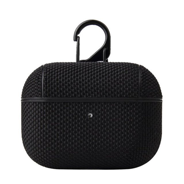 Étui de Protection Imperméable pour Airpods Pro 3e Génération, Motif en Tissu Nylon, Étui de Protection Noir