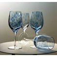 thumbnail image 3 of Blue Rose Polish Pottery Cobalt and Green Confetti Wine Glass Set, 3 of 3