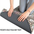thumbnail image 3 of 70x26 Inch Yoga Towel, Sweat Absorbent Non-Slip Mat for Hot Yoga, Pilates & Fitness,Cat Leopard Print Beige Pattern, 3 of 5