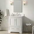 thumbnail image 2 of Ariel Stafford 30 In. Single Rectangle Sink Bathroom Vanity Pure Carrara White Quartz Countertop 1.5 Edge In White, 2 of 10