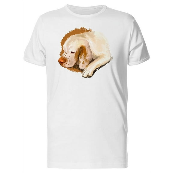 Watercolor Clumber Spaniel Dog T-Shirt Men -Image by Shutterstock, Male Small