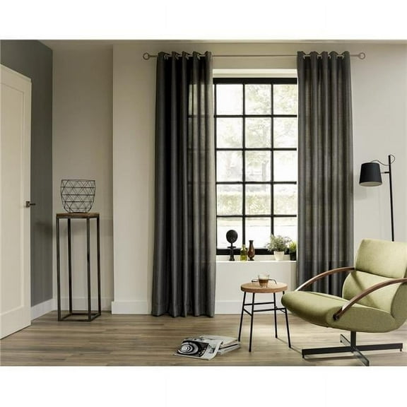 20 mm 63 in. Intensions Single Curtain Rod Kit, Brushed Nickel