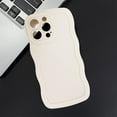 thumbnail image 4 of for iPhone 13 Pro Case, Cute Curly Wave Edge Phone Cover, Soft Liquid Silicone Camera Protection Phone Case with iPhone 13 Pro, White, 4 of 14