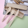 thumbnail image 1 of Juego de cubiertos de viaje con estuche, cubiertos de plástico reutilizables, tenedores, cucharas, cubiertos portátiles para acampar para adultos, viajes, picnic, camping ShuxiuWang 8390611173111, 1 of 1