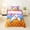 Orange Pink A, variant on Feelyou Waffle Baseball Letter J Queen Sheets for Kids, Sprinkle Ice Cream Drip Queen Sheet Sets, 4pcs, 1 Flat Sheet, 1 Fitted Sheet and 2 Pillowcases