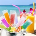thumbnail image 3 of Bolsas de paletas de hielo transparentes desechables, paletas de helado DIY, jugo de fruta, batidos, molde de yogur, bolsa con cremallera, bolsa de paletas de hielo para niños, 3 of 5
