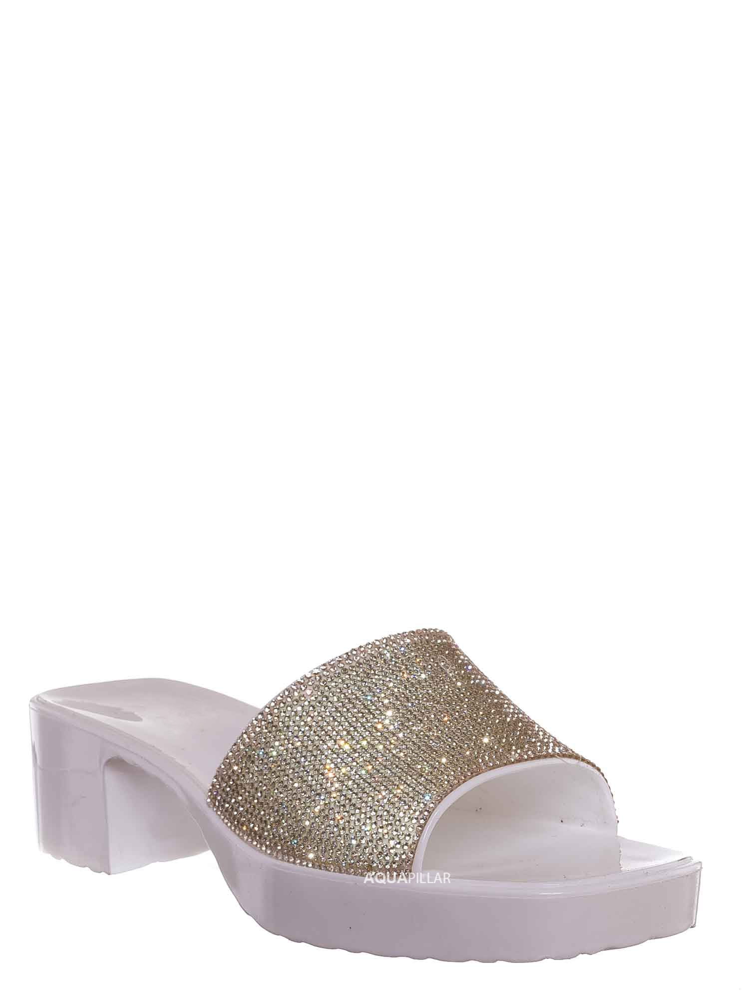 jelly block sandals