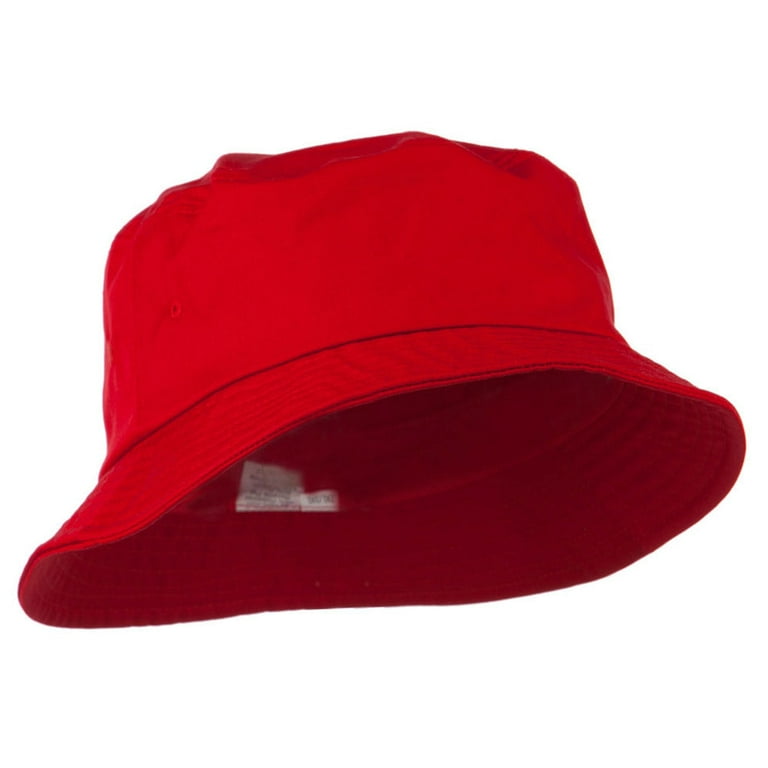 Big Size Cotton Blend Twill Bucket Hat - Red 2XL-3XL - Walmart.com