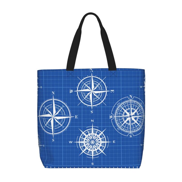 Balery Compass Bolsa de Mano para Mujeres con Cremallera, Bolsa de Gimnasio con Compartimentos, Bolsa para Laptop, Bolsa para Trabajo