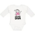 thumbnail image 3 of Inktastic Future Diva Baby Girl Singer Girls Long Sleeve Baby Bodysuit, 3 of 5