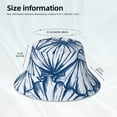 thumbnail image 5 of Kdxio Reflective Bucket Hat - Blue Shells Print Bucket Hat for Men,Women, 5 of 9