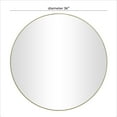 thumbnail image 4 of DecMode 36" x 36" Gold Wall Mirror with Thin Frame, 4 of 12