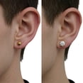 thumbnail image 4 of Sterling Silver Post Small Stud Earrings for Women Men,Zirconia Earrings 14K Gold Plated Cartilage Earrings 6 Pairs, 4 of 9