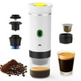 thumbnail image 1 of Maker Portable Coffee Machine for Car Home Travel 3 in 1 Cordless Electric Coffee Maker Work With Capsule and Ground Coffee 15Bar Mini Cold Brew and Heating Coffee Maker with 120ml, 1 of 6