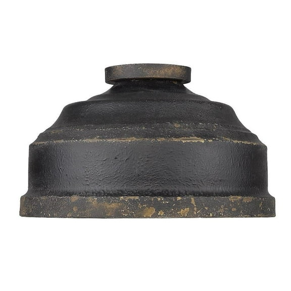 3 Light Flush Mount 8 inches Tall and 13.75 inches Wide-Antique Black Iron Finish Bailey Street Home 170-Bel-4571062