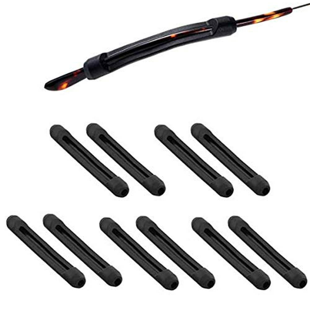 DNHCLL 5 Pairs Black Soft Silicone Eyeglass Ear Cushions Temple Tips