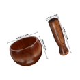 thumbnail image 2 of Minkissy Wooden Mortar Pestle Set 1Set For Cooking Grinding Bowls Practical Design 7.7In Height, 2 of 5