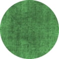 thumbnail image 1 of Ahgly Company Indoor Round Abstract Emerald Green Modern Area Rugs, 4' Round, 1 of 4