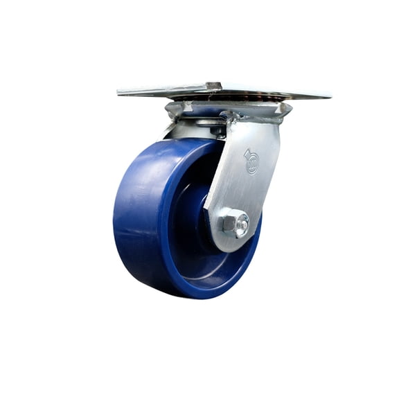 5 Inch Heavy Duty Top Plate Solid Poly Swivel Caster with Roller Bearing SCC