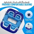 thumbnail image 3 of SereneLife SLINFL400 Blue Lake, Beach, Pool and River Floating Island Raft, 3 of 7