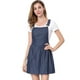 thumbnail image 3 of Mini vestido de Mezclilla Allegra K Con tirantes ajustables para Mujer azul oscuro L, 3 of 7