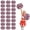 Black+Pink, variant on 24 Pcs Cheerleading Pom Poms,14.57inch with Handle Style Cheerleading Handheld Squad Pompoms for Sports Team Cheer Spirit