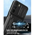 thumbnail image 6 of for Motorola G62 5G Case Sliding Window Case with Card Holders, Cover with Slide Camera Protection Built-in Magnetic Kickstand Case for Motorola G62 5G LJK Red, 6 of 9