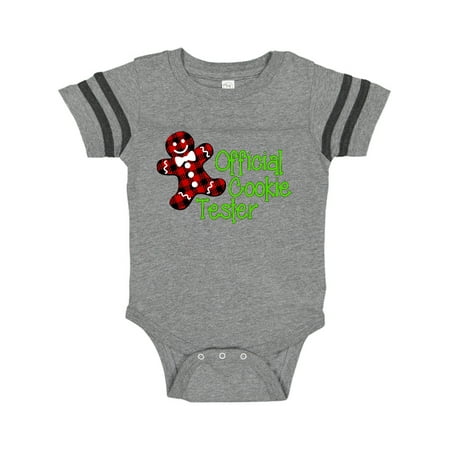 

Inktastic Official Cookie Tester Red Plaid Gingerbread Man with Bow Ti Gift Baby Boy or Baby Girl Bodysuit