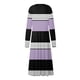 thumbnail image 3 of Gibobby Vestido casual para mujer Vestido de mujer casual elegante estampado temperamento cintura larga cintura mujer(Morado,XL), 3 of 5