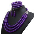 thumbnail image 4 of Femmes Multi-Couches Collier Perles de Mode Collier Choker avec Boucles d'Oreilles & Bracelet, 4 of 7