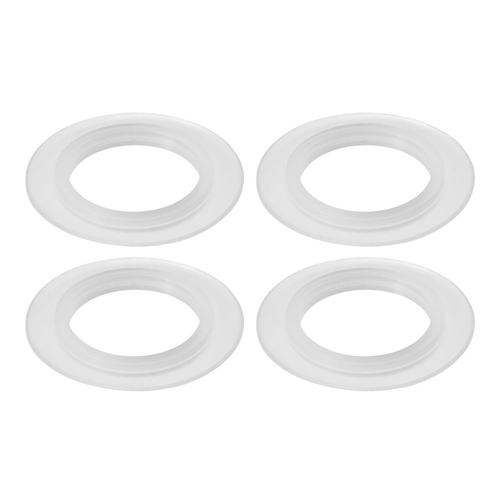 Silicone Kitchen Bathroom Strainer Washer Drain Gasket 35mm OD White 4