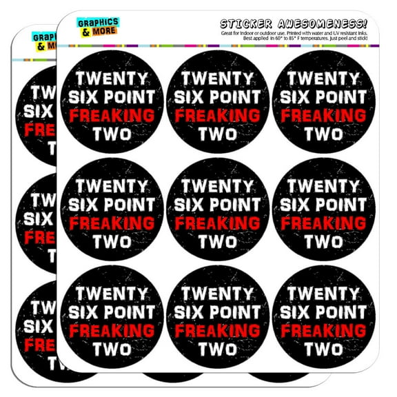 Twenty Six Point Freaking Two 26.2 Marathon 2" Scrapbooking Crafting Stickers