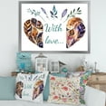 thumbnail image 3 of Designart 'Hearted Shaped Feathers With Love' Traditional Framed Art Print, 3 of 4