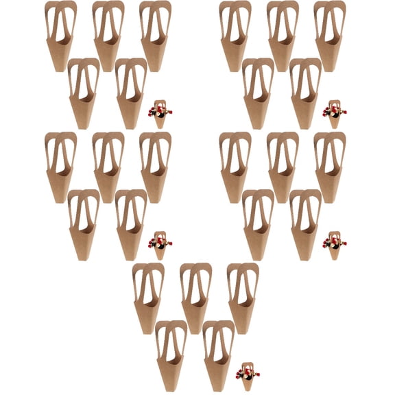 Worgeous 25 Pcs  Bouquet Gift Packing Bag Flower Packing Bags Paper Floral Pouch Paper Tote Bag for Flower Wrap