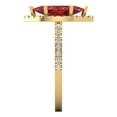 thumbnail image 3 of 2.38ct marquise cut red natural garnet 18k yellow gold halo Bridal Wedding Engagement Promise Anniversary Ring for Women size 4.5, 3 of 7