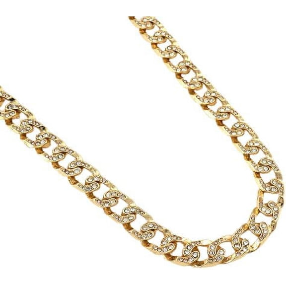 Hip Hop Gold Tone 2 Chainz Cuban Link Chain Necklace 36"