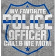 thumbnail image 2 of Favorite Police Officer Calls Me Mom Womens Fitted Plus Size Graphic Tee Brisco Brands 2X, 2 of 5