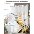 thumbnail image 4 of No Hook Cloth Fabric Shower Curtain with Snap in Liner, Spring Sunflowers Waterproof Shower Curtains Set with See Through Top Window, Yellow Dwarf Bee Wood Vintage Bath Curtains Shower 54"x78", 4 of 6