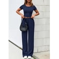 thumbnail image 4 of Conjunto de 2 Piezas para Mujer PRETTYGARDEN en Punto Canalé Azul Marino Talla L, 4 of 8