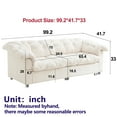 thumbnail image 2 of Modern Deep Seat Chenille Sofa with Ergonomic Support, Fluffy Texture & High-Density Foam, Perfect for Living Room & Bedroom Comfort, Quick Assembly Design, 2 of 9