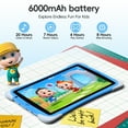 thumbnail image 6 of Kids Tablet,10.1 Inch Android 15 Toddler Tablet with Case,8GB RAM 64GB ROM Tableta,APP Preinstalled,Parent Control,Kids Education Children Tablet with WiFi,Blue, 6 of 9