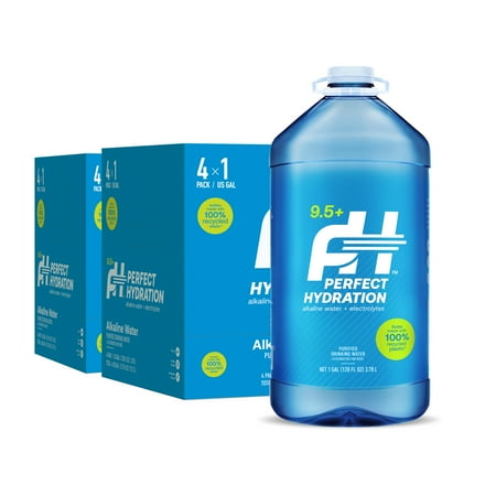 Perfect Hydration 9.5+ pH Alkaline Drinking Water, Electrolyte Minerals for Taste, 8 Gallons